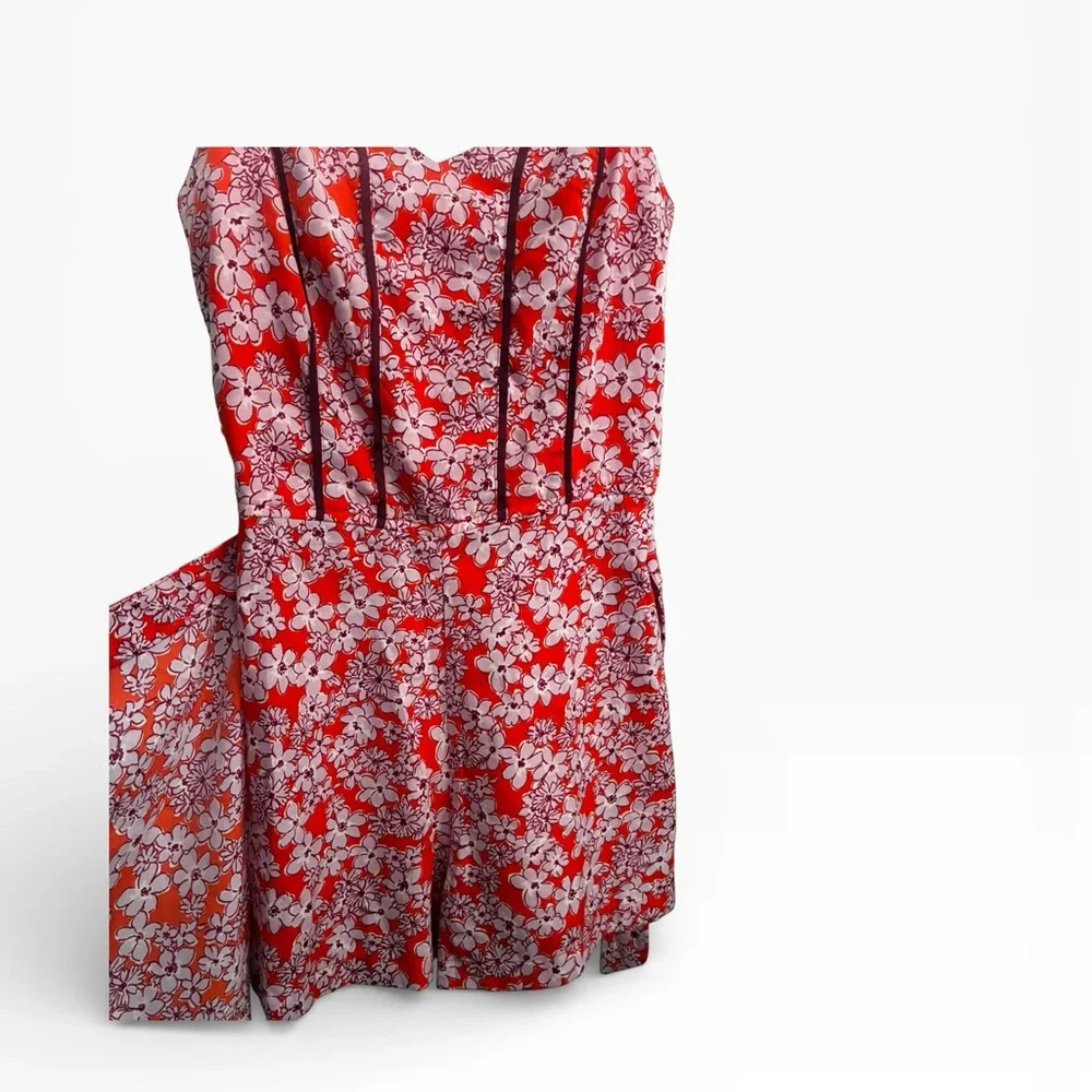 Band of the Free, Red Floral Wrap Skorts with Straps, Size XS - Picture 2 of 4